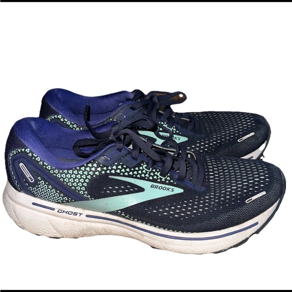 Brooks Womens Ghost 14 Size 9 1203561B446 Running Shoes Sneakers Blue Purple
